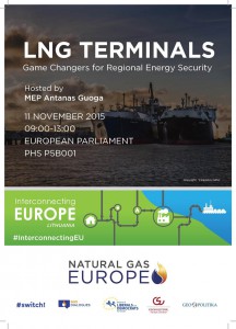 A. Guoga kviečia į energetikos renginį “LNG terminals – game changers for regional energy security”. BRIUSELIS