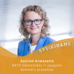 A. Armonaitė paskirta NATO Parlamentinės Asamblėjos Ekonomikos ir saugumo komiteto pranešėja