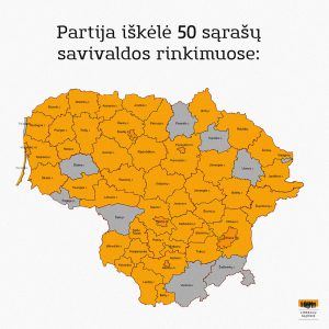 Liberalų sąjūdis iškėlė 50 sąrašų savivaldos rinkimuose